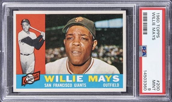 1960 Topps #200 Willie Mays – PSA MINT 9